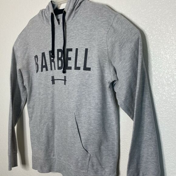 BARBELL Athletic Apparel Men’s Light Gray Pullover Hoodie Size M - Picture 2 of 8